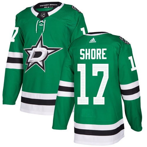 Adidas Men Dallas Stars #17 Devin Shore Green Home Authentic Stitched NHL Jersey->dallas stars->NHL Jersey